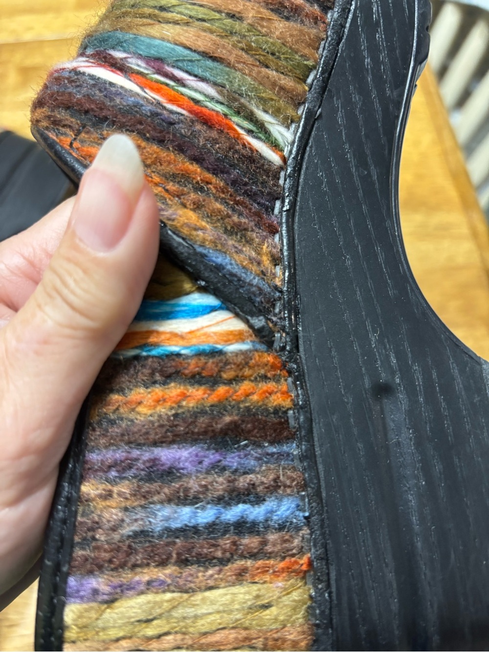 Dansko Professional-Style Multicolor Wool Clogs - Picture 7 of 7